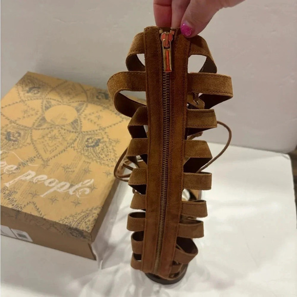 Free  People Suede Sun Chaser Tall Gladiator Sandals Made In Italy NWT E… - Picture 8 of 9